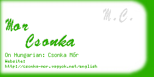 mor csonka business card